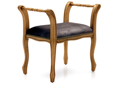 Ottoman Chaise Lounge Bench seat Velvet fabric 70x39 Stool Footstool Side Stool