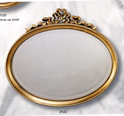 Mirror Classic r Wood Oval Wall mirror Mirror Design Gold Living room new