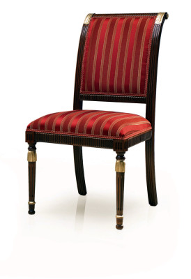 Chair Seat Upholstery Chair Italy Luxury Dining room Chairs Textile Wood 1x armchair