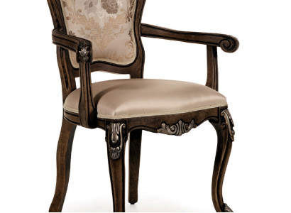 Armchair Wood Upholstery Classic Dining room Furniture Wood Chair Chairs Armchair Furniture