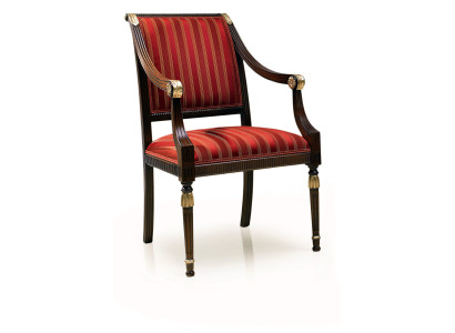 Dining room Wood Chairs Upholstery with Armrest Chair Red Design Living room armchair