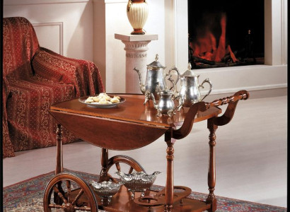 Serving table table side table luxury class real wood antique style baroque rococo