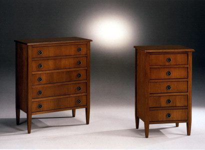 Solid Italian furniture ensemble - tall cabinet, chest of drawers, sideboard for stylish furnishings