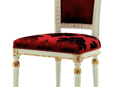 Luxury Chair Red Armchair Dining room Designer Wood Furniture White Chair without Armrest