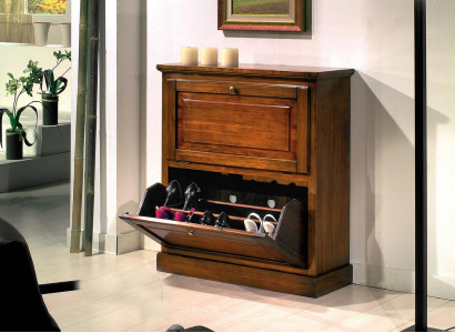 Shoe cabinet 2 compartment Chest of drawers Real wood Furniture Furniture Wardrobe Shoe Shelf Shelves new