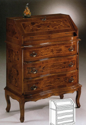 Luxury Chest of drawers Sideboard Wardrobe Coat rack Sideboard Furniture Antique Style Wood new