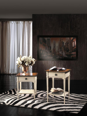 Consoles Bedside table Bedroom Side table Modern Design Furniture Wood White new