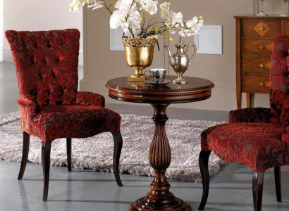 Living room Leaning Chairs Luxury Armchair Chair Wood Brown Italian Furniture Upholstery