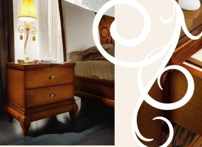 Bedside table 2 drawers Side table Nightstand Chest of drawers Console Wood Design