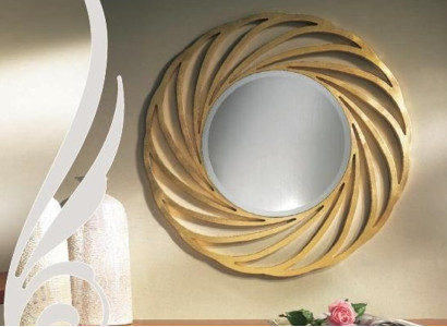 Round Mirror Hanging Mirror Wood Modern Wall mirror Furniture Mirror Design 90x90