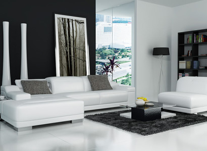Modern Sofa Corner suite L-shape Upholstery Seat Corner Couch + Armchair Corner sofa
