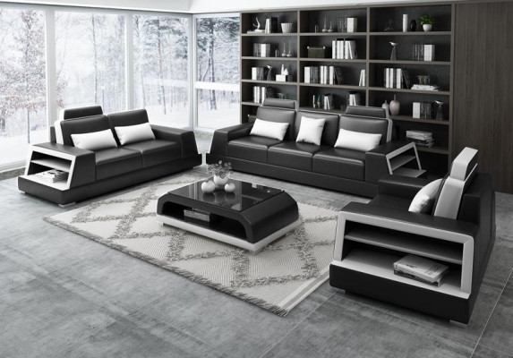 Leather sofa Couch Sofa set Upholstery 3+1+1 Seater Couches Sofa Design Leather new