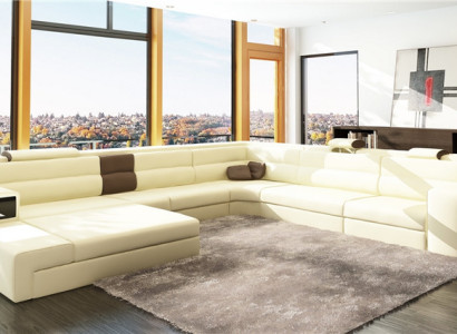 Couch Living landscape Corner Suite Design Modern Sofa U-shape Leather