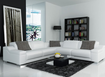 Corner sofa Sofa Couch Upholstery Living landscape Leather Corner Decorative Sofas Suite