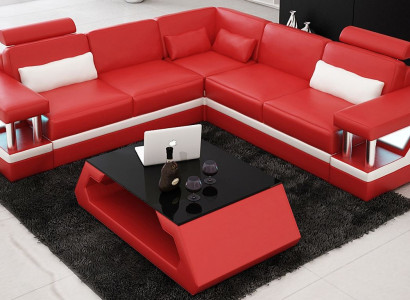 Couch Corner sofa Leather Living landscape Suite Design Modern Sofa L-shape