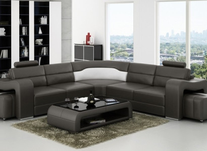 Corner sofa Sofa Couch Upholstery Living landscape Leather Corner Sofas Decoration Suite