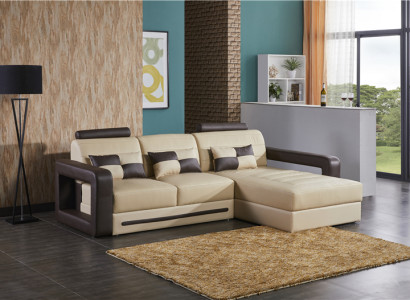 Corner sofa L-shape Sofa Couch Upholstery Suite Living landscape Leather sofa