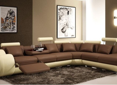 Sofa Corner sofa Couch Upholstery Seat Living landscape Suite L-shape Fabric