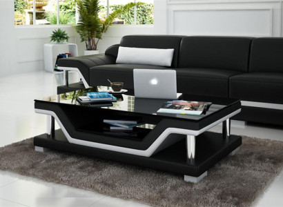 Padded Tables Black Coffee Table Glass Table Sofa Side Modern