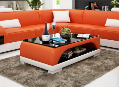 Leather table Coffee table Glass table Sofa side Modern table Padded
