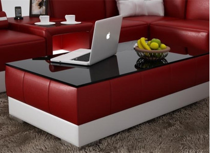 Sofa table design living room leather coffee glass couch upholstery decor side