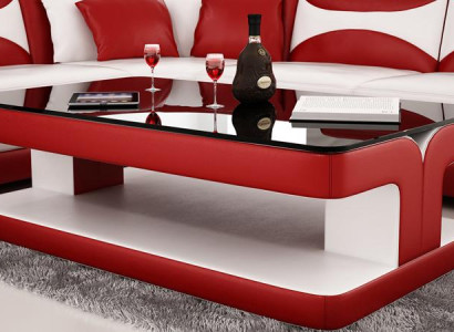 Modern Leather Coffee table Table Modern glass table Design Tables Glass
