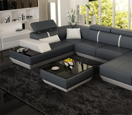 Upholstered Sofa Tables Black Coffee Table Glass Table Side Modern