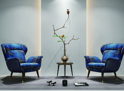 Design Wing Chair 1 Seater Fabric Couch Sofa Upholstery Sofas new