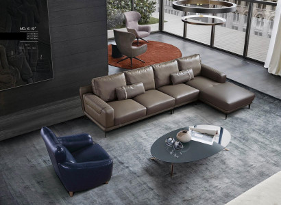 Corner Sofa Couch Designer Upholstery Seat Corner Living Landscape Leather Couches