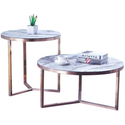 Designer Metal Couch Glass Table + Side Tables Sofa new 2 pcs. set