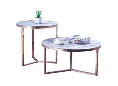 Designer Metal Couch Glass Table + Side Tables Sofa new 2 pcs. set