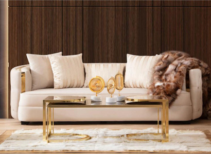 Sofa 3 Seater Furniture Fabric Three Seater Sofas Luxury Design Living room Modern Style