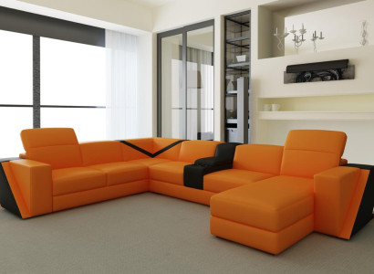 Leather sofa sofa couch upholstery living landscape designer leather sofa U-shape