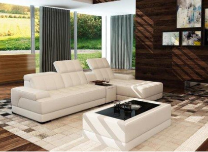 Leather sofa Corner sofa Sofa Couch Upholstery Corner Suite L-shape XXL Big Sofas