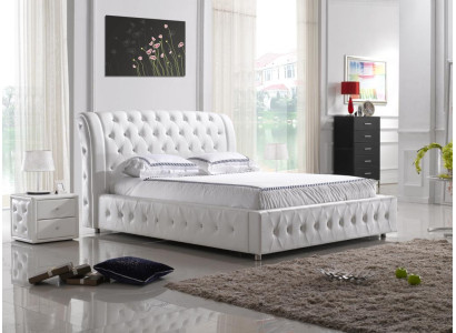 Modern XXL Hotel Design Bed Beds Luxury Double Leather Chesterfield