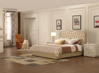 Modern Design Hotel Beds Bed XXL Luxury Double Leather Chesterfield