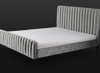 Gray Double Bedroom Furniture Design Elegant Fabric Hotel Furnishings
