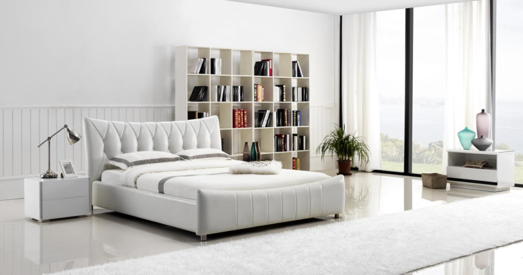 Modern Design Bed XXL Beds Hotel Luxury Style Double Leather 140 160