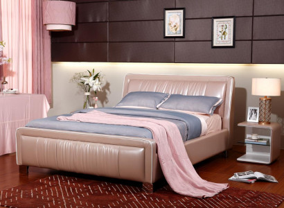 Designer Double bed Bed Beds Bedroom Leather Hotel Luxury Upholstery