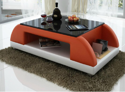 Modern Couch Upholstery Leather Table Living room Side Glass Tables Coffee