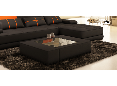 Luxury glass table: Modern side table for the living room – child safe