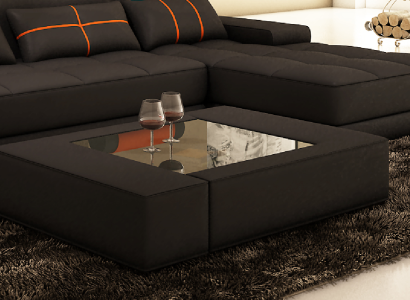 Luxury glass table: Modern side table for the living room – child safe