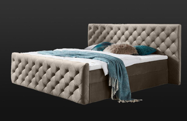 Chesterfield Velvet Beds Double bed 160x200 Design Beds Hotel Furnishings