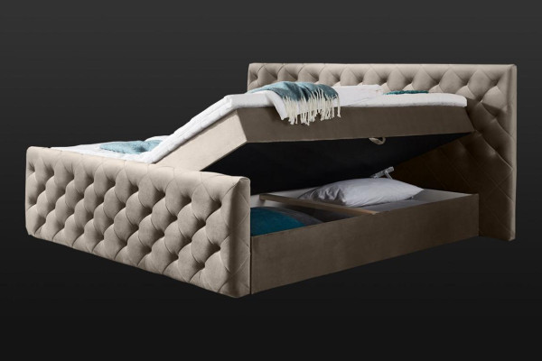 Chesterfield Velvet Beds Double bed 160x200 Design Beds Hotel Furnishings
