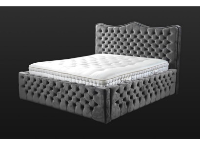 Chesterfield Bed Velvet Beds Double bed 160x200 Design Hotel Furnishings