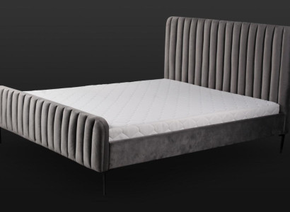 Gray double bedroom wooden furniture design elegant fabric classic furniture new