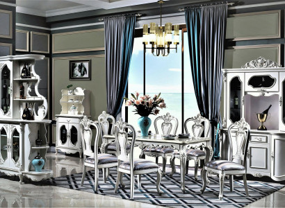 Elegant dining room set 10-piece ensemble in a timeless classic style