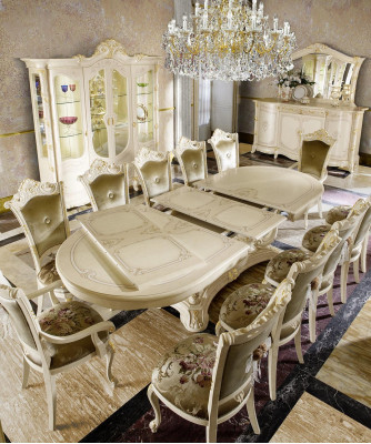 Dining room Set Ess Group Wood Table Tables Complete Set Dining table 12 Chairs 13pcs