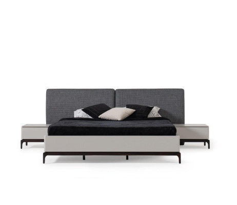 Modern Luxury Bedroom Set Bed + 2x Bedside table Hotel Furniture Beds Loft