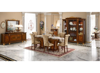 Suite Dining room Set Display case Table 6x Chair Chest of drawers Mirror Baroque new 10pcs.